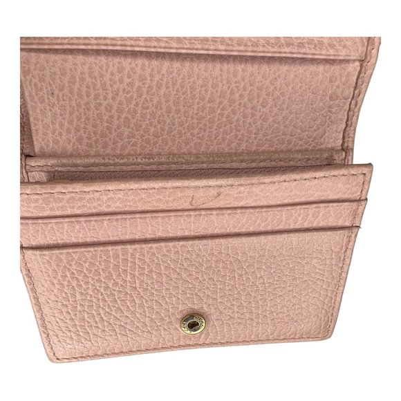 Gucci Marmont Card Case Pebbled Leather Wallet - Picture 7 of 14